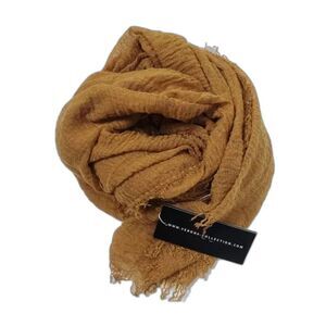 Verona Collection‎ Fringed Head Scarf Cinnamon Tan One Size NEW